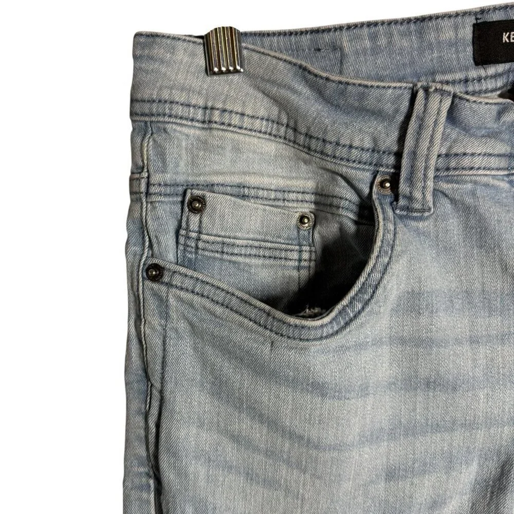 Kenneth Cole Mens Light Wash Denim Jeans Size 32 Straight Leg